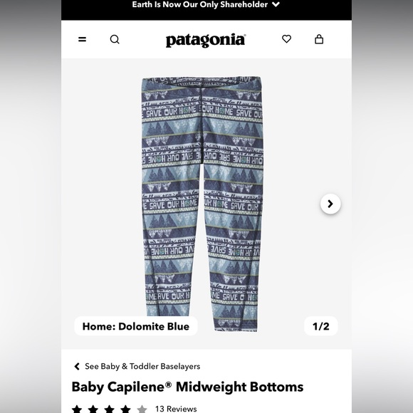 Patagonia BaseLayer Capeline 3-6 months - Picture 8 of 8